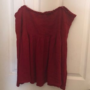 Strapless Red blouse